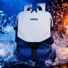 Blue and white gradient simple and fashionable backpack, lightweight and large-capacity student commuting style Specification image